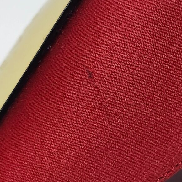 Nina Women's Red Peep Toe High-Heel W/Black Rhinestones Size 7.5 & 8.5 - Picture 7 of 13